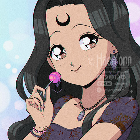 90s Anime Lollipop YCH